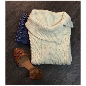 Cream cowl neck sweater